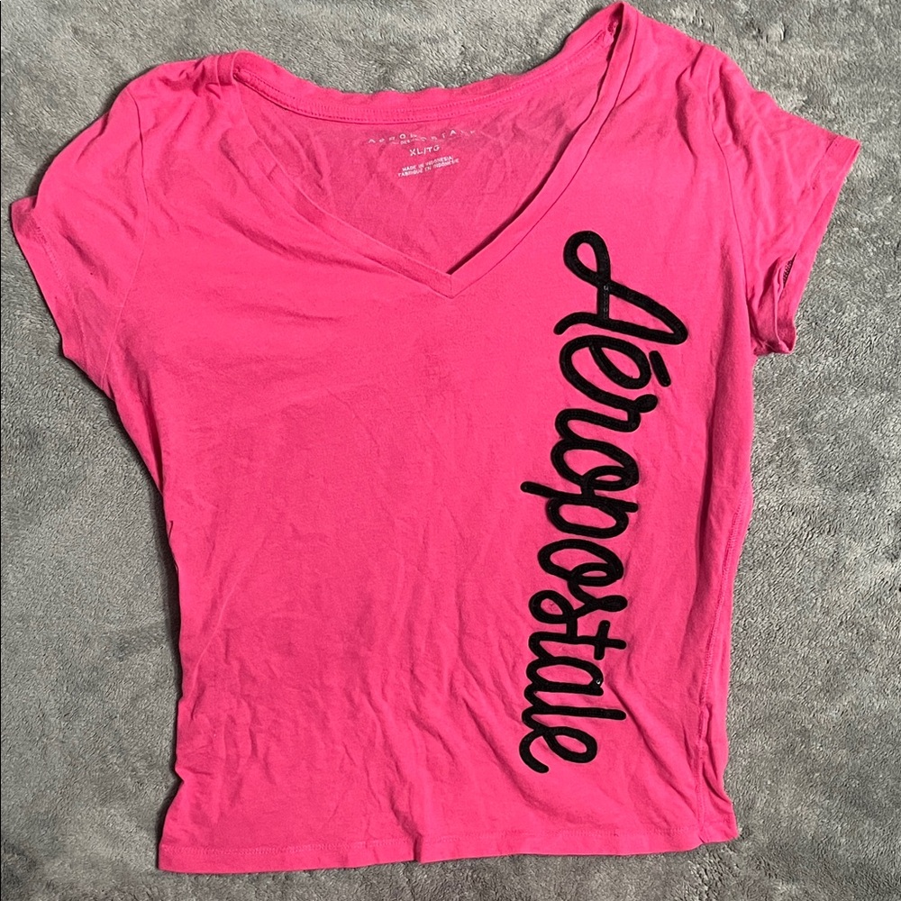 Aeropostale Women's Hot Pink Graphic Tee